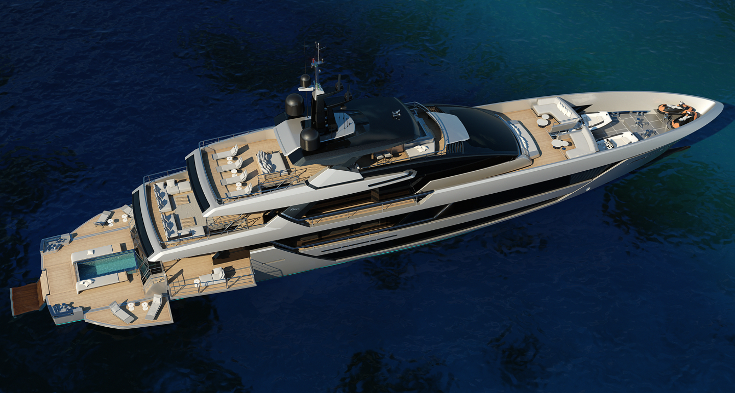 Riva yacht at golden hour